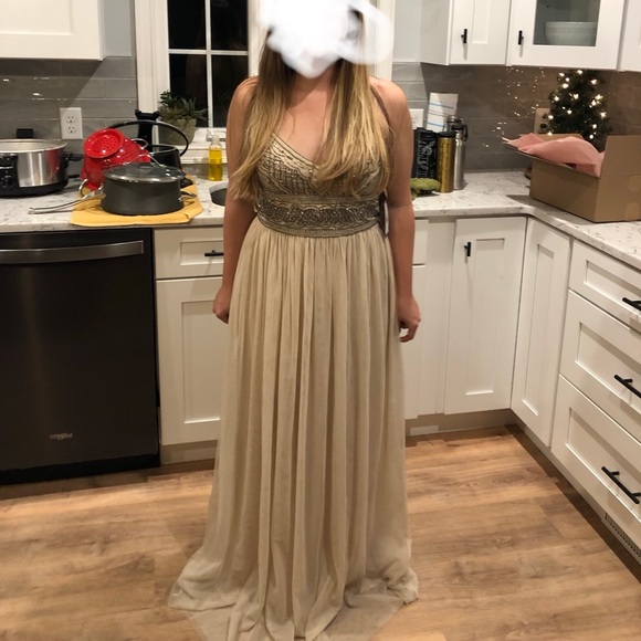 Adrianna Papell Sleeveless Beaded Tulle Gown - Picture 6 of 6